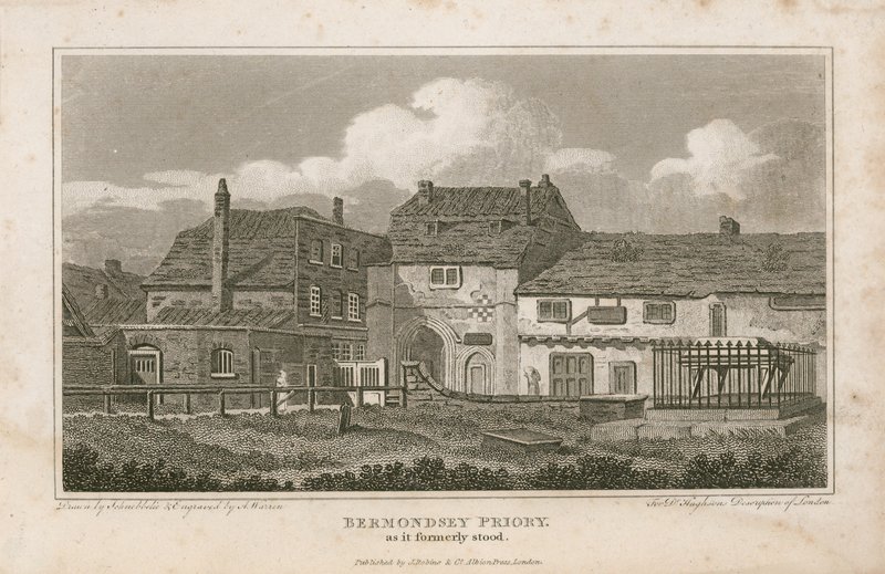 Bermondsey Priory, jak to dříve stálo od English School