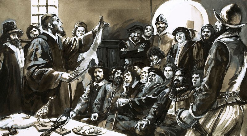 Bernard Palissy s veřejnou přednáškou o přírodní historii (kvaš na papíře) od English School