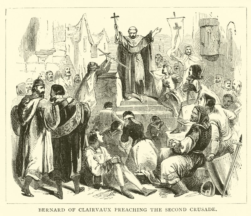Bernard z Clairvaux káže druhou křížovou výpravu od English School