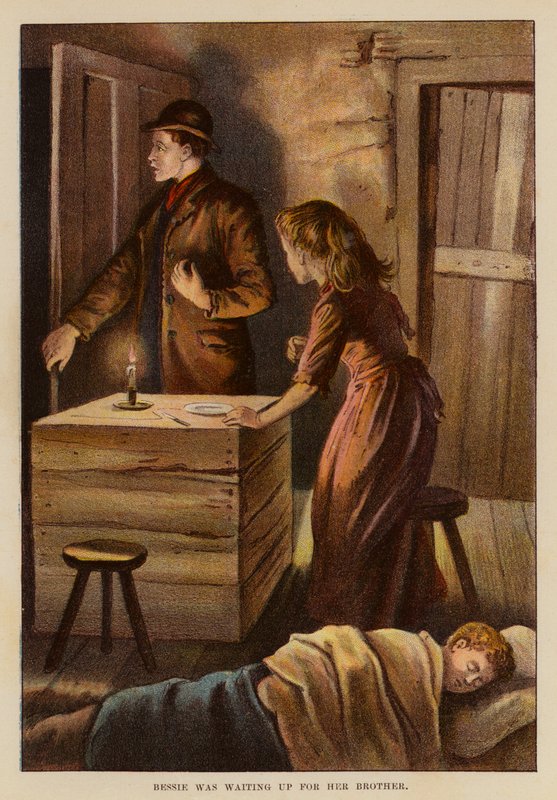 Bessie čekala na svého bratra (barevná litografie) od English School
