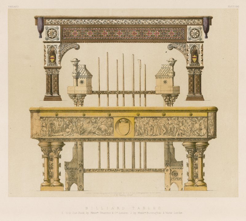 Kulečníkové stoly (chromolitho) od English School
