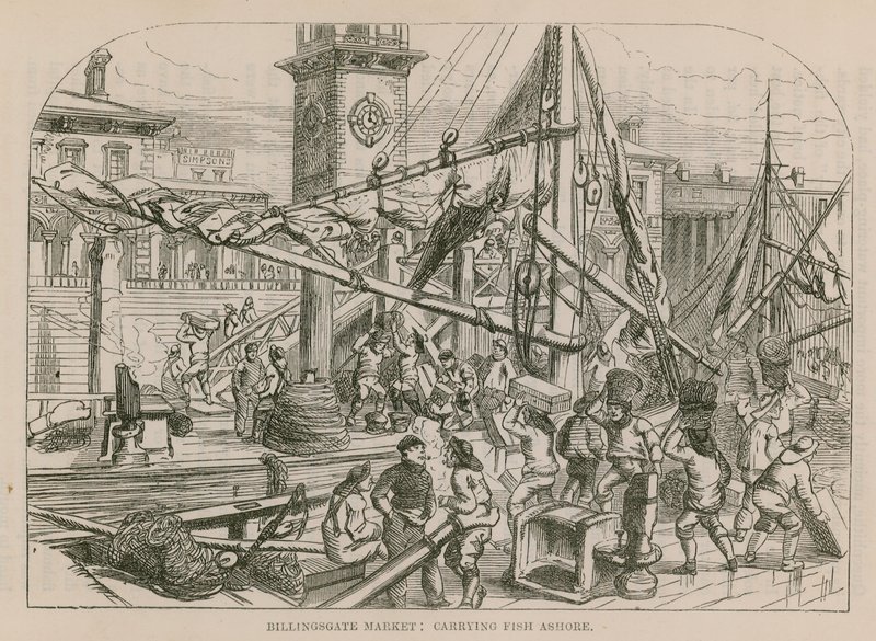 Billingsgate Market, Nošení ryb na břeh od English School