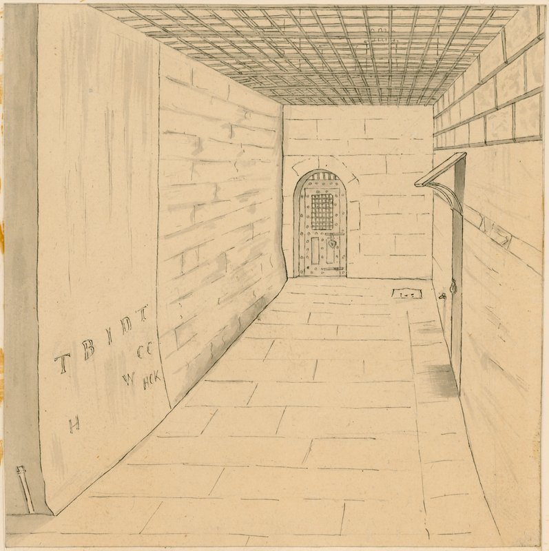 Procházka v ptačí kleci ve věznici Newgate od English School