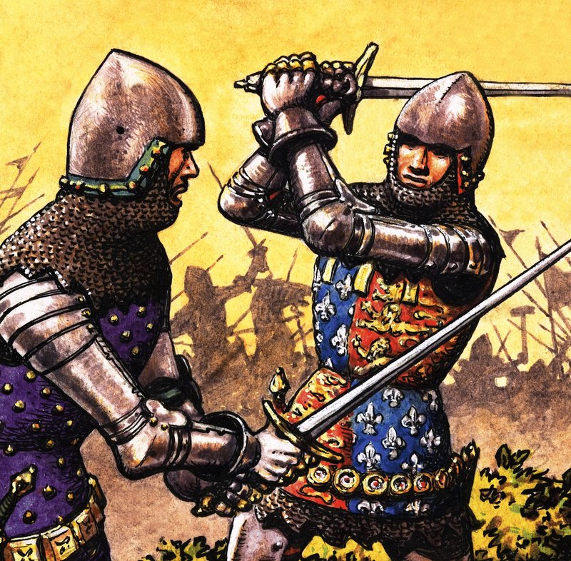 Černý princ v Crecy od English School