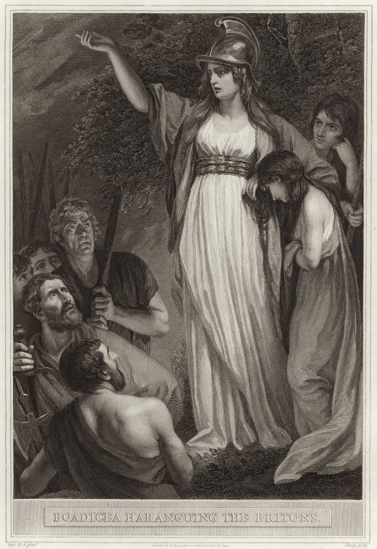 Boadicea naléhá na Brity od English School