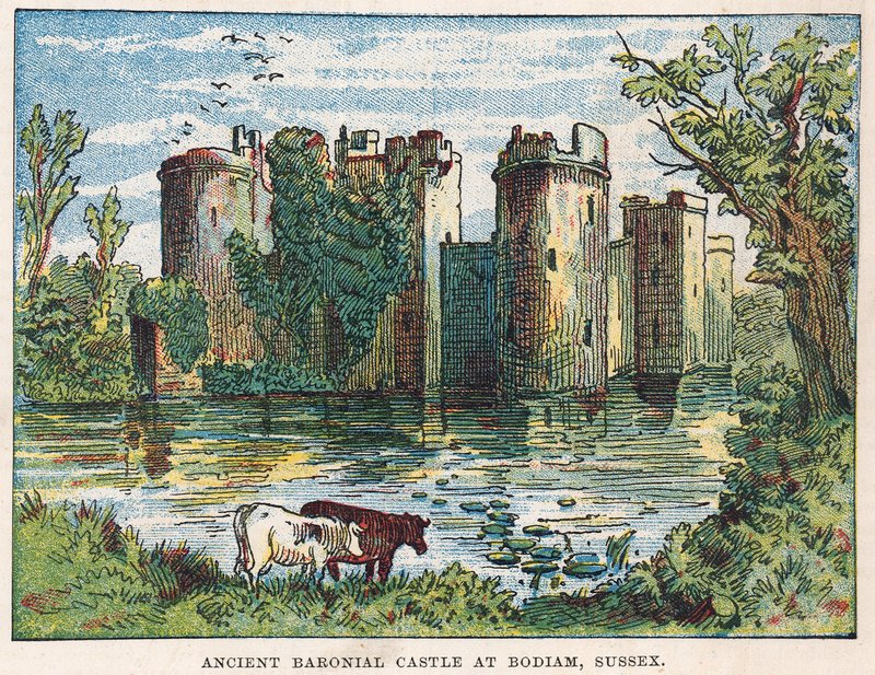 Hrad Bodiam, Sussex od English School