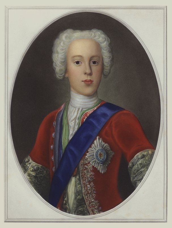 Bonnie Prince Charlie, Charles Edward Stuart, The Young Pretender (barevné lito) od English School