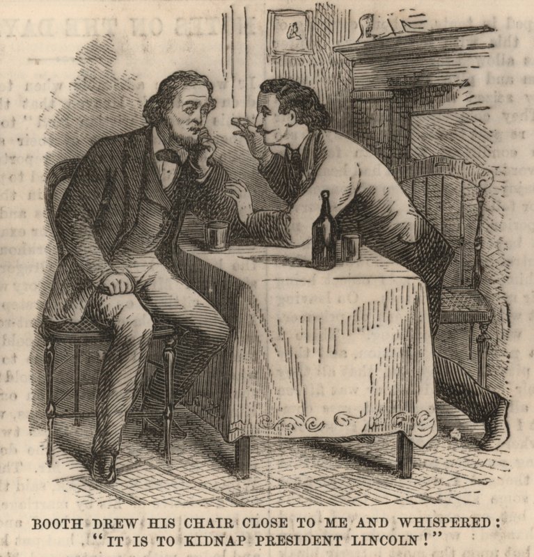 Booth si ke mně přitáhl židli a zašeptal: To je unést prezidenta Lincolna! od English School
