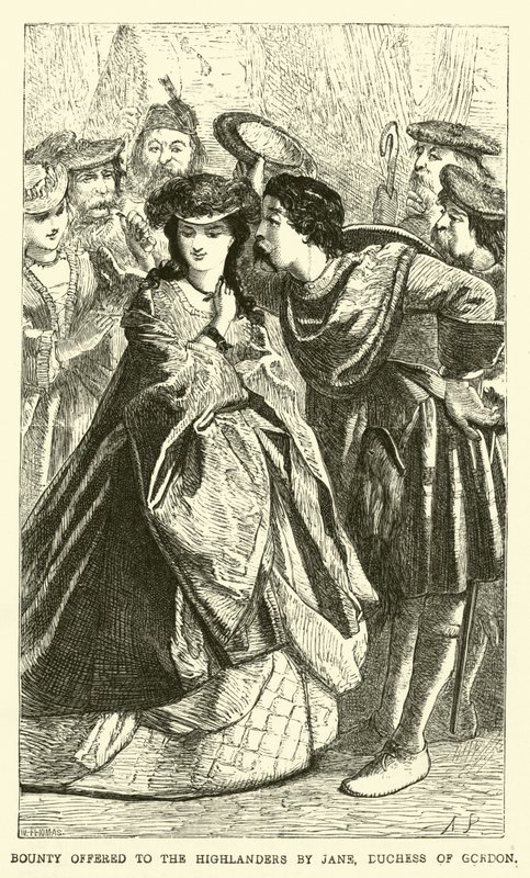 Odměna nabízená Highlanders Jane, vévodkyně z Gordonu od English School