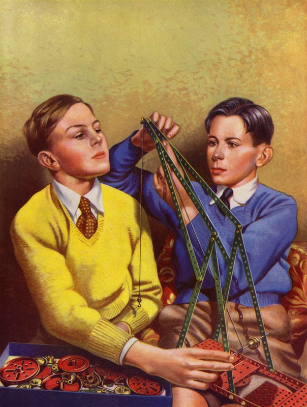 Chlapecká stavba se stavebnicí (barva litho) od English School