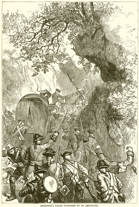 Braddocks Forces překvapila Ambuscade od English School