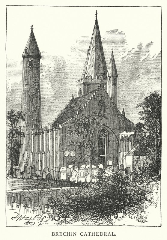 Brechinská katedrála (rytina) od English School