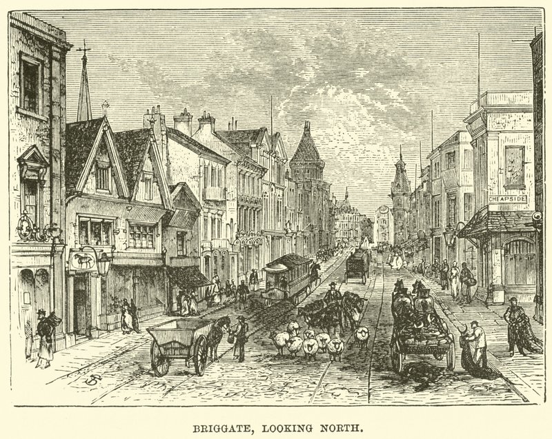 Briggate, dívá se na sever od English School