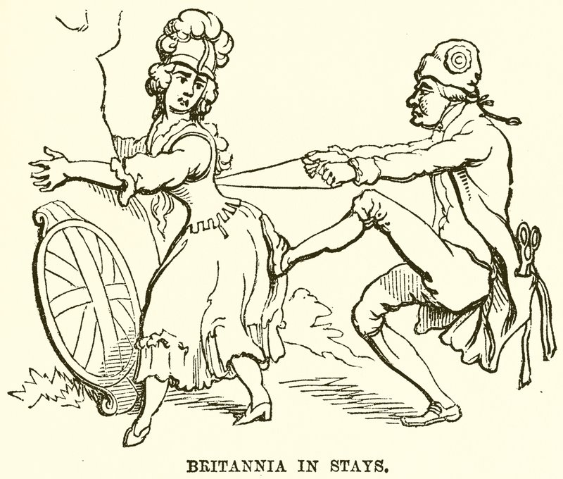 Britannia in Stays od English School