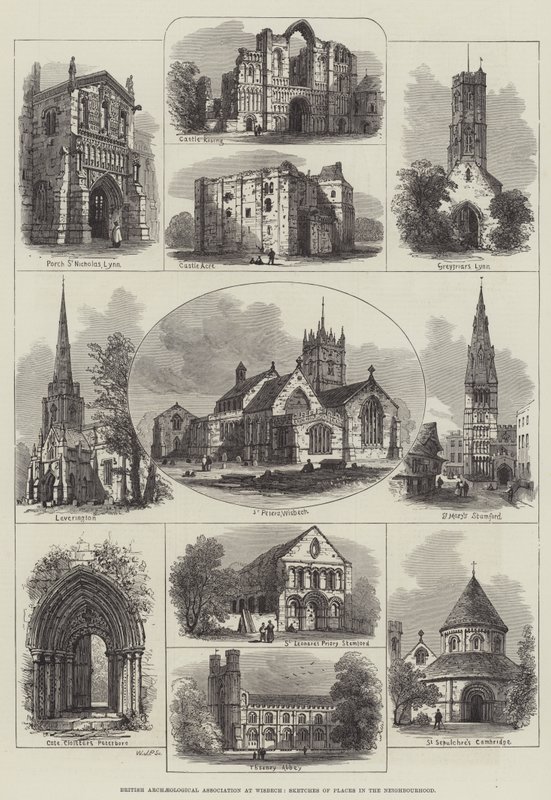 Britská archeologická asociace ve Wisbechu, Sketches of Places in the Neighborhood (rytina) od English School