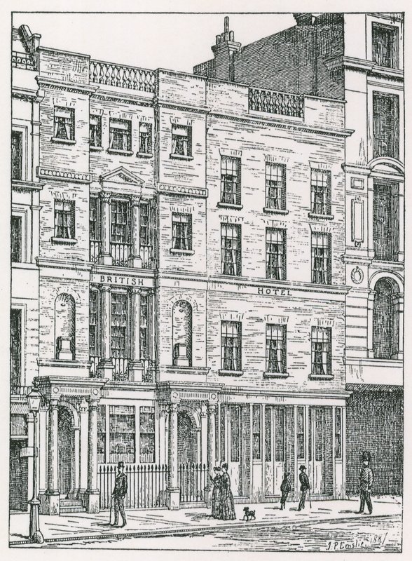 Britský hotel, Cockspur Street, Londýn od English School