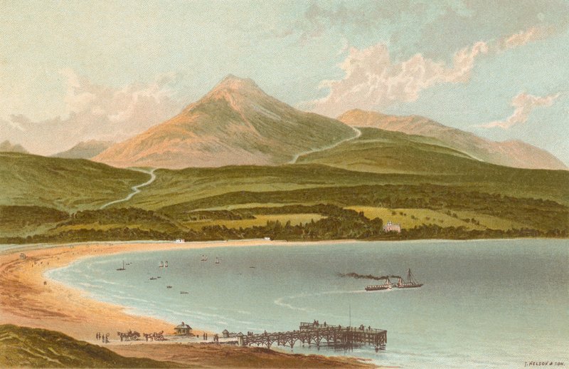 Brodick Bay a Goatfell od English School