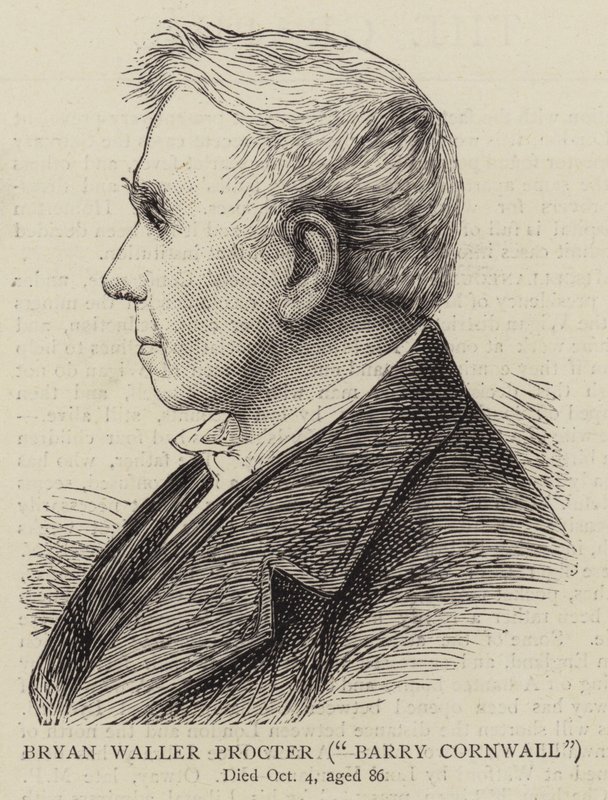 Bryan Waller Procter, "Barry Cornwall" (rytina) od English School