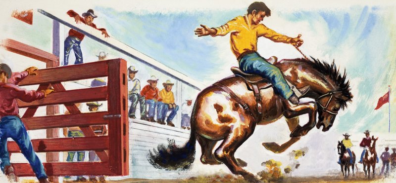 Bucking Bronco na Rodeo od English School