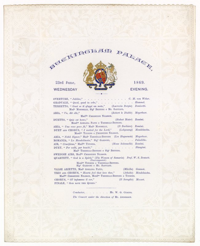 Koncert v Buckinghamském paláci, 23. června 1869 od English School