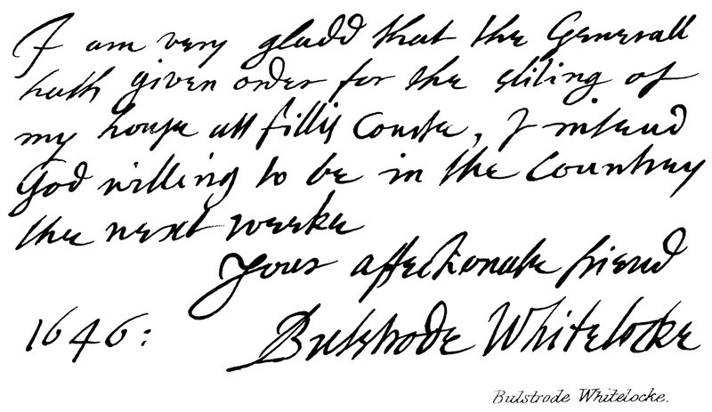 Bulstrode Whitelocke od English School
