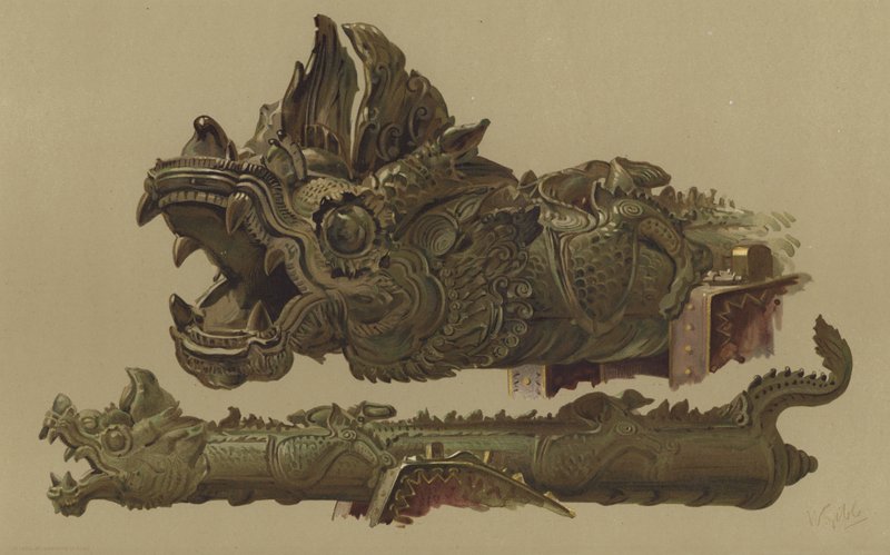 Barmská zbraň z Mandalay (chromolitho) od English School