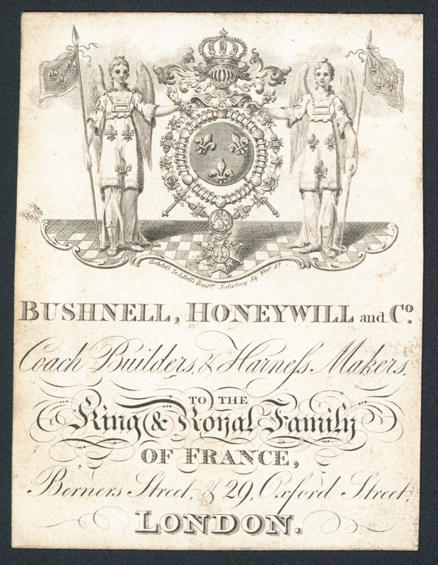 Bushnell, Honeywell and Co, stavitelé autobusů a výrobci postrojů, vizitka od English School