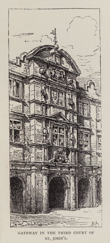 Cambridge: Brána ve třetím dvoře St John