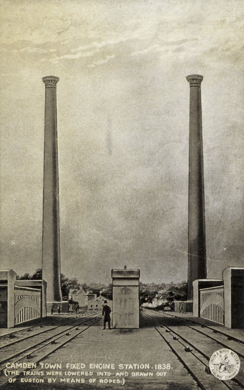 Pevná motorová stanice Camden Town, 1838 od English School