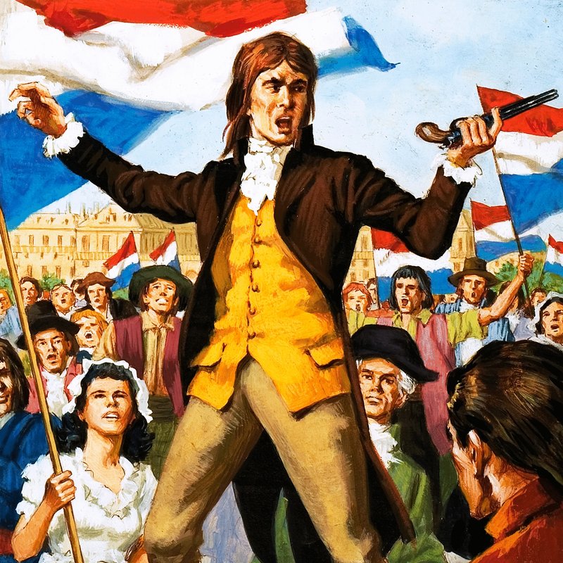 Camille Desmoulins volá "Do zbraně od English School