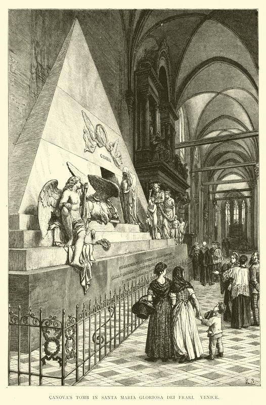 Canovas Tomb v Santa Maria Gloriosa dei Frari, Benátky od English School