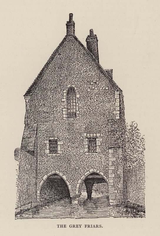 Canterbury: The Grey Friars (litografie) od English School
