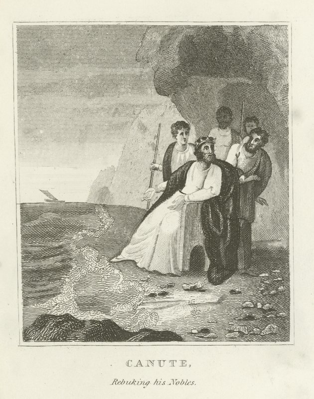 Canute, kárající své šlechtice od English School