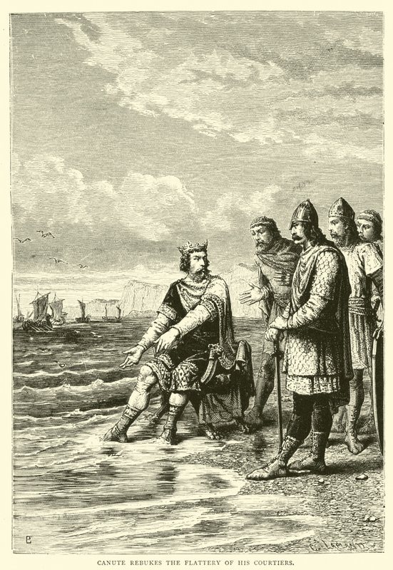Canute kárá lichotky svých dvořanů od English School