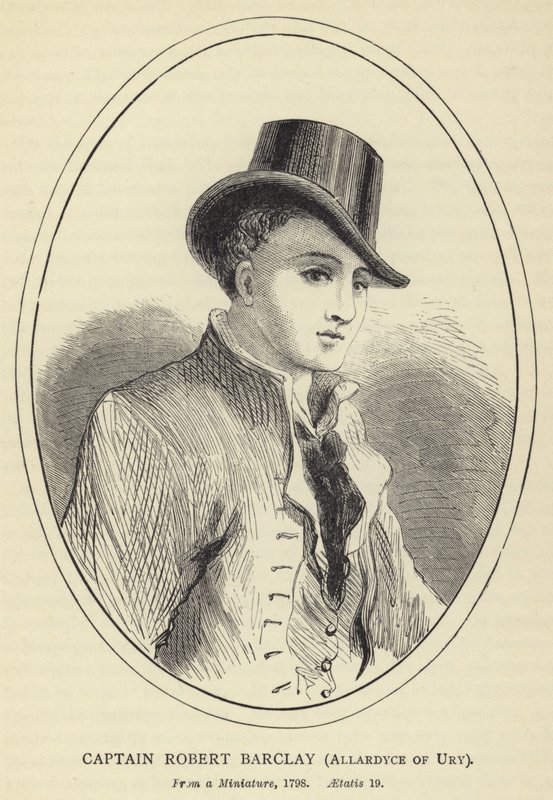 Kapitán Robert Barclay, Allardyce z Ury, Z miniatury, 1798, Aetatis 19 od English School