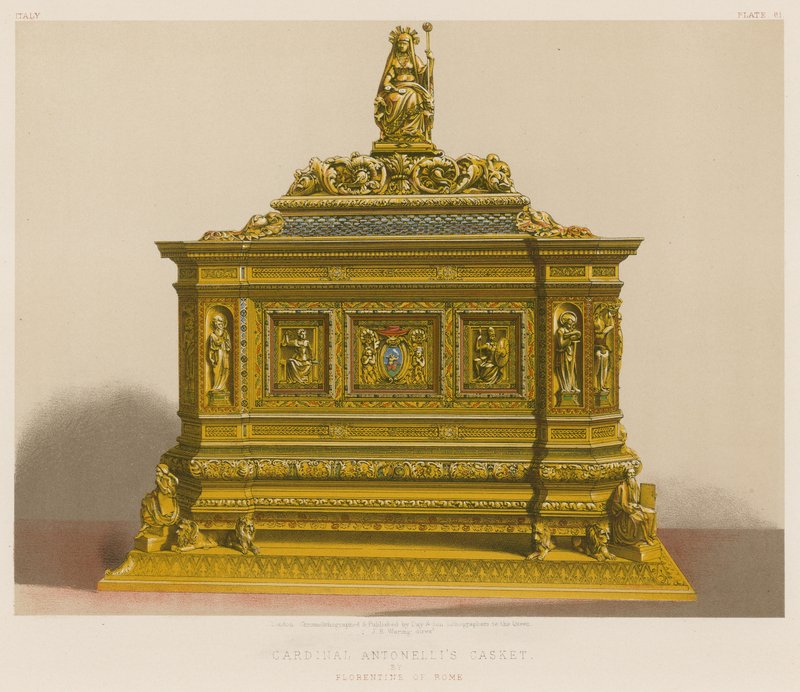 Kardinál Antonellis Casket od Florentina Říma od English School