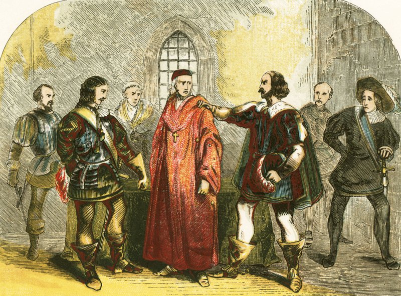 Kardinál Wolsey zatčen za velezradu od English School
