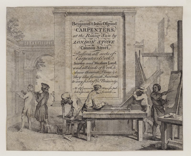 Carpenters, Benjamin a John Osgoodovi, vizitka od English School