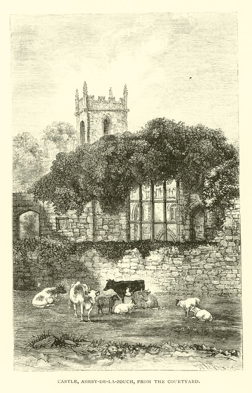 Hrad, Ashby-de-la-Zouch, z nádvoří od English School