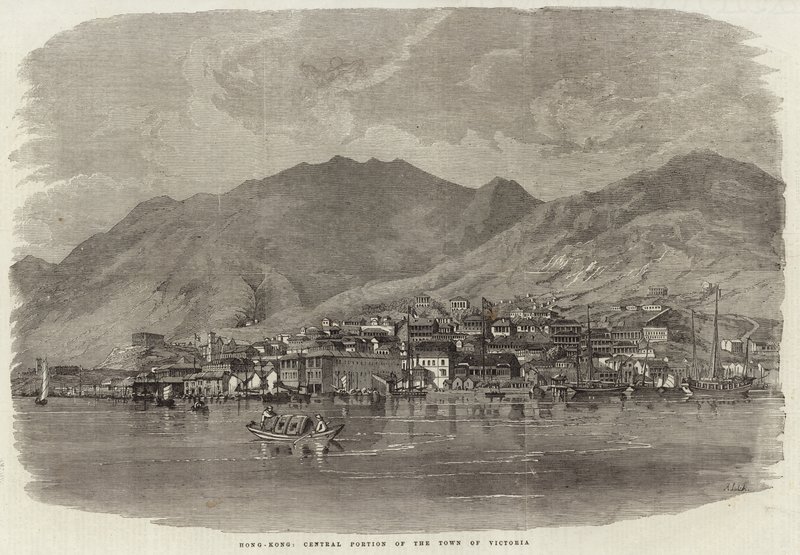 Centrální část města Victoria v Hong Kongu od English School