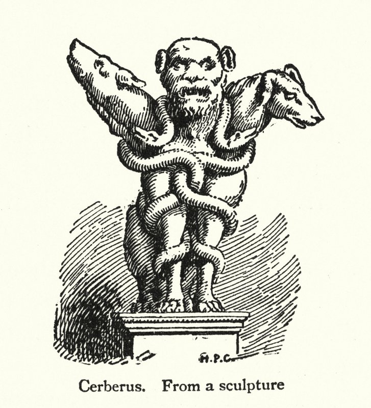 Cerberus (litho) od English School