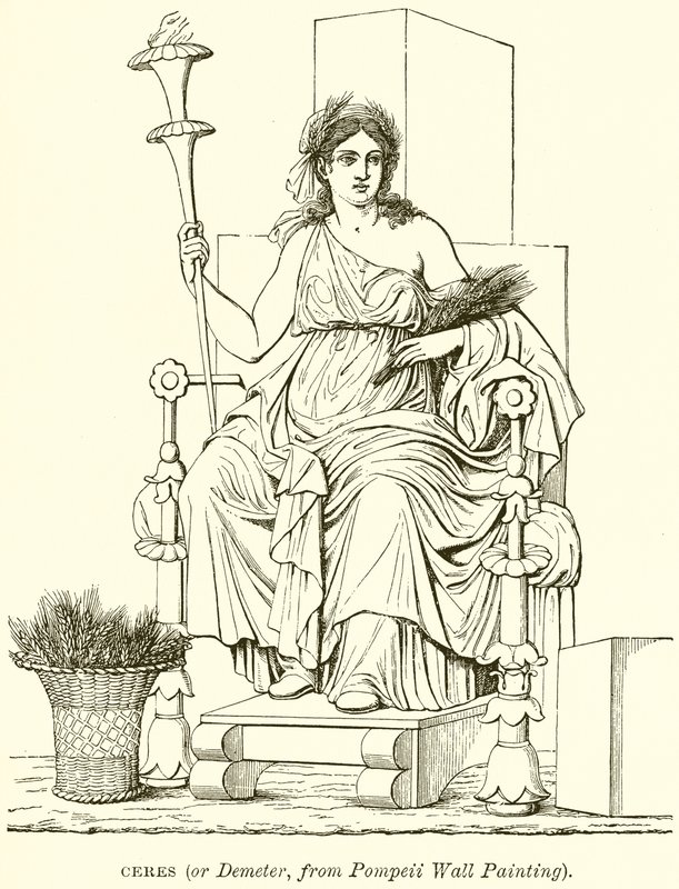 Ceres (nebo Demeter, z nástěnné malby Pompeje) od English School