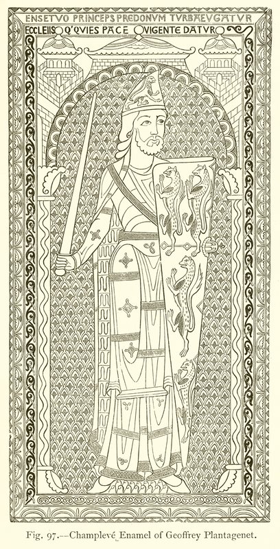 Champleve Enamel od Geoffreye Plantageneta od English School