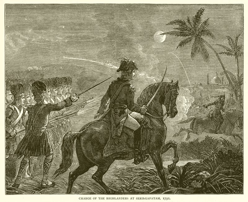 Obvinění z Highlanders v Seringapatamu, 1792 od English School