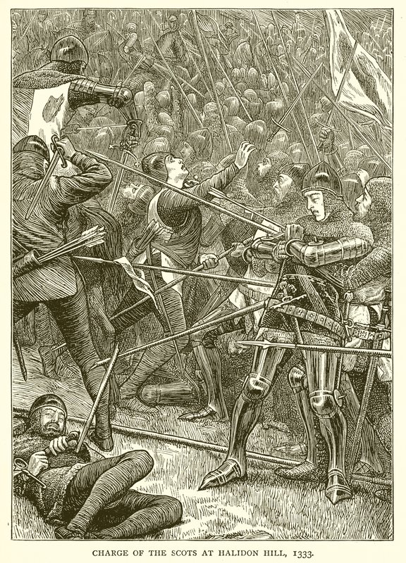 Obvinění Skotů na Halidon Hill, 1333 od English School
