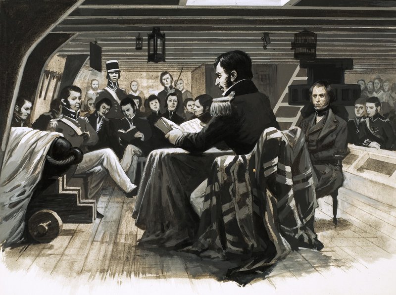 Charles Darwin se plaví směrem k ostrovům Galapágy od English School