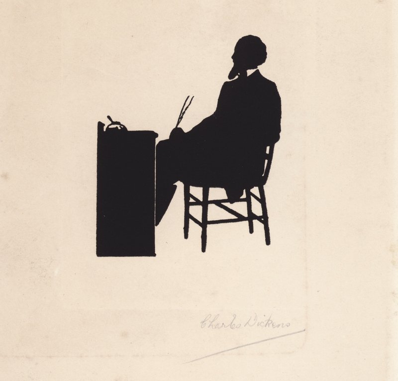 Charles Dickens, anglický spisovatel (litografie) od English School