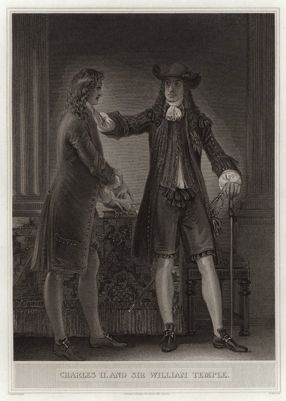 Charles II a Sir William Temple od English School