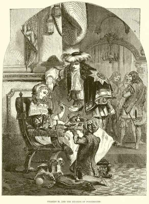 Karel II. a vévodkyně z Portsmouthu od English School