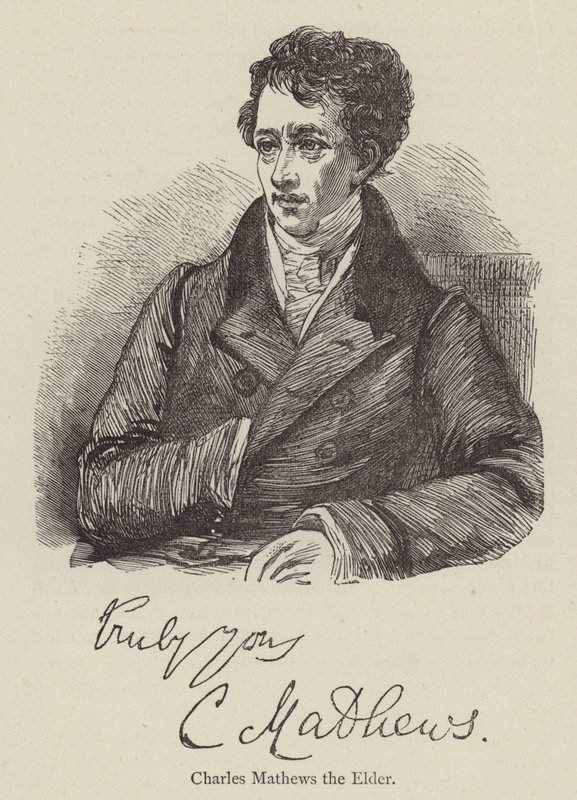 Charles Mathews starší (rytina) od English School